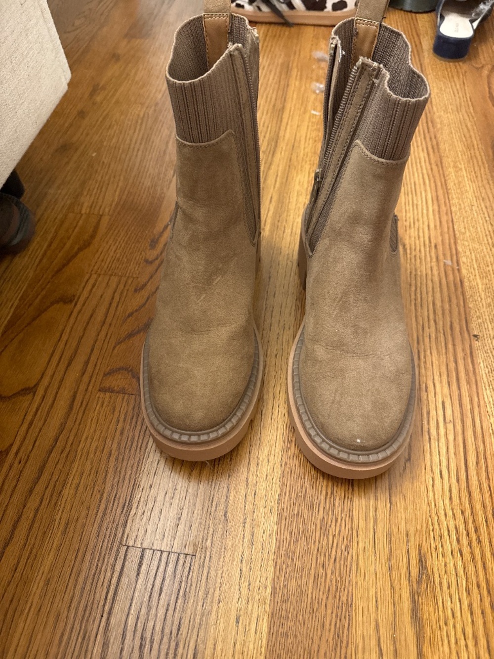 Tan ankle boots